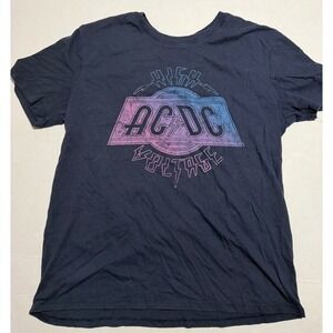 AC/DC rock band tee, 'High Voltage' women's medium blue t-shirt #152